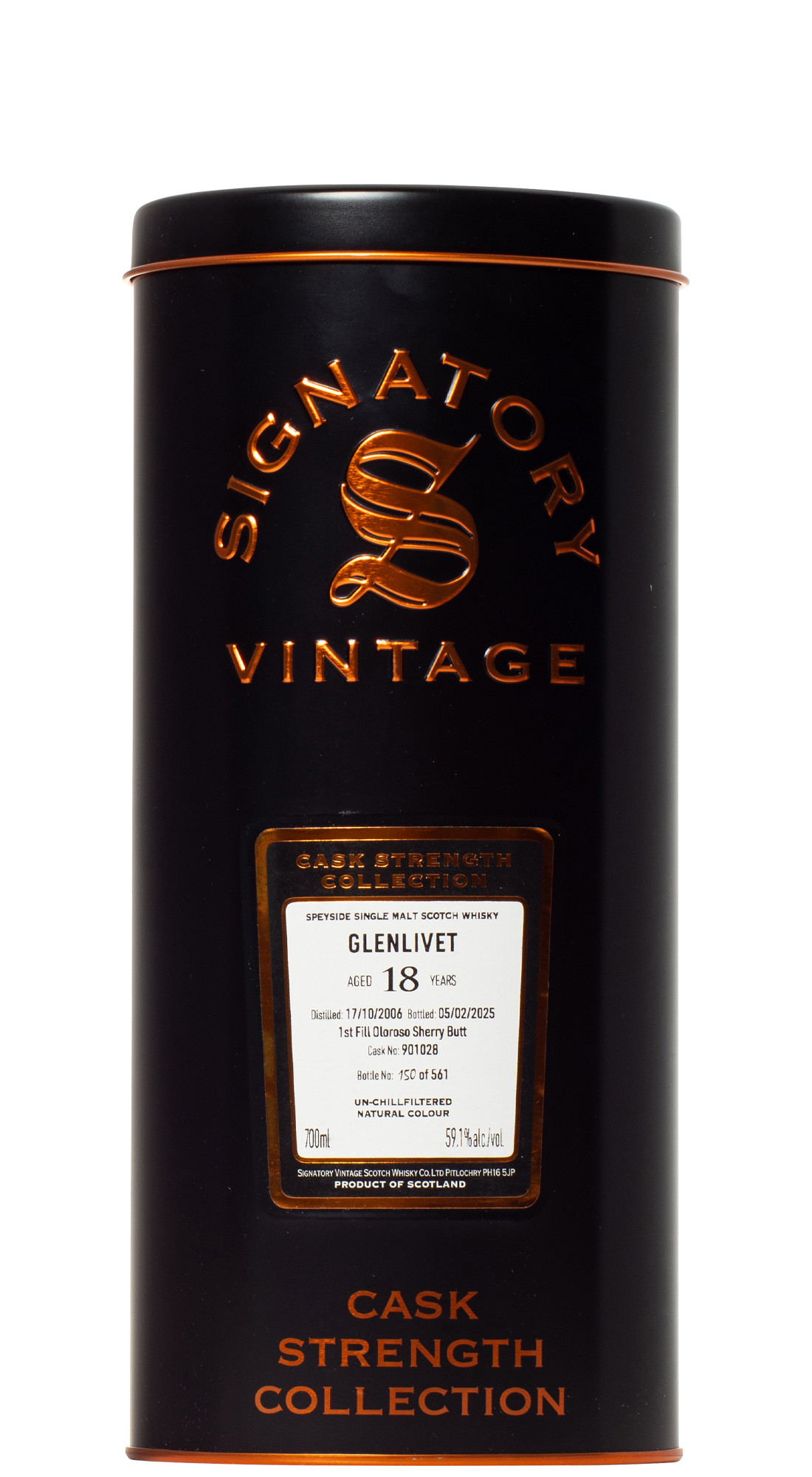 Signatory Glenlivet 2006 19 Y.O. Cask Strength
