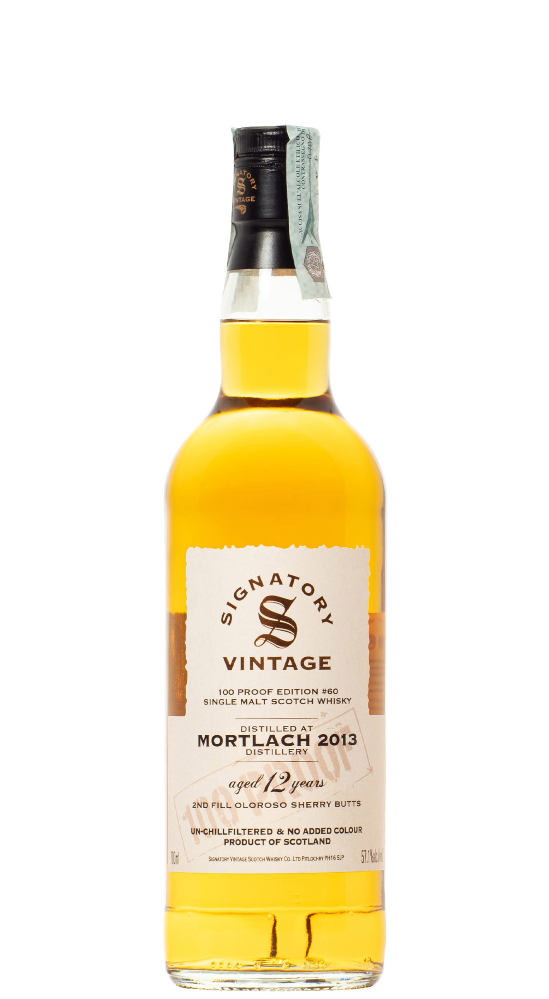 Signatory Mortlach 2013 12 Y.O. 100 Proof No. 60