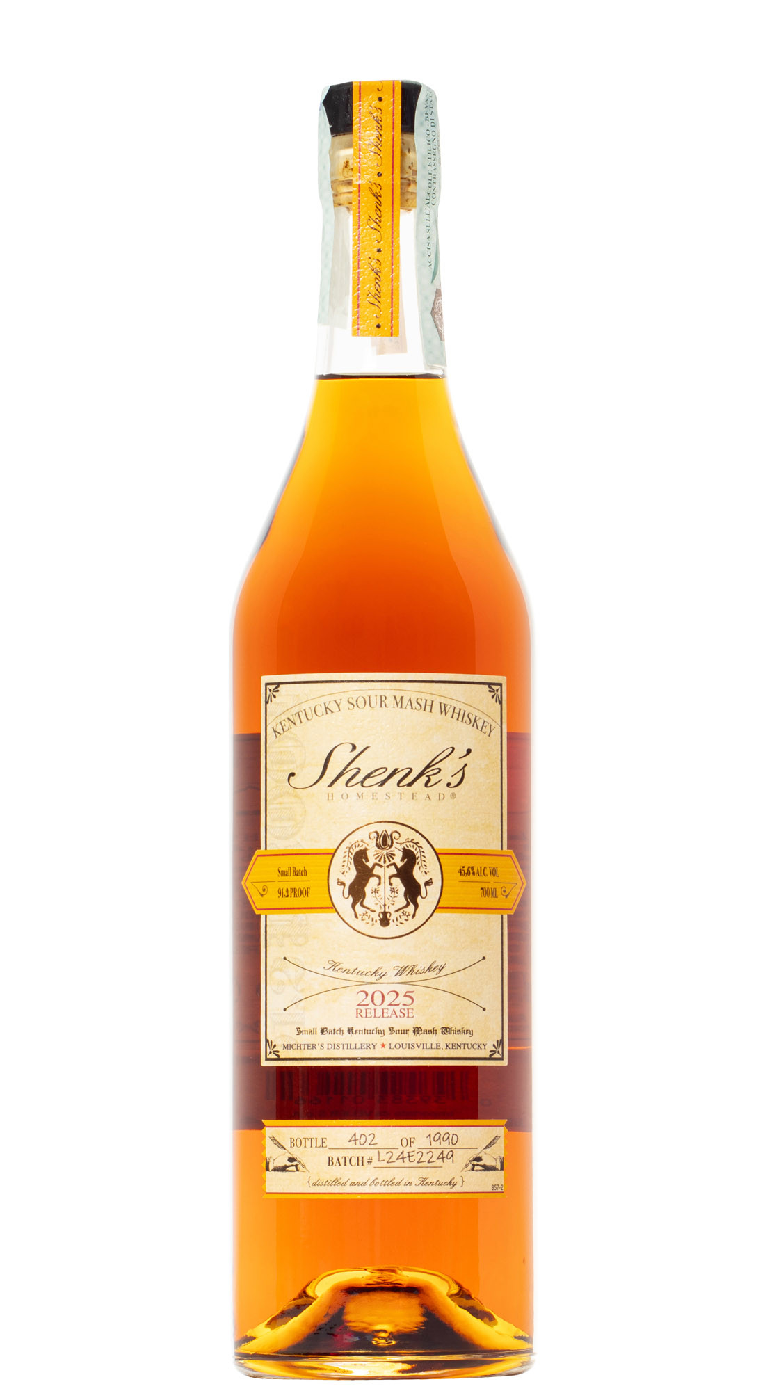 Shenk's Homstead Sour Mash 91.2 Proof 2025