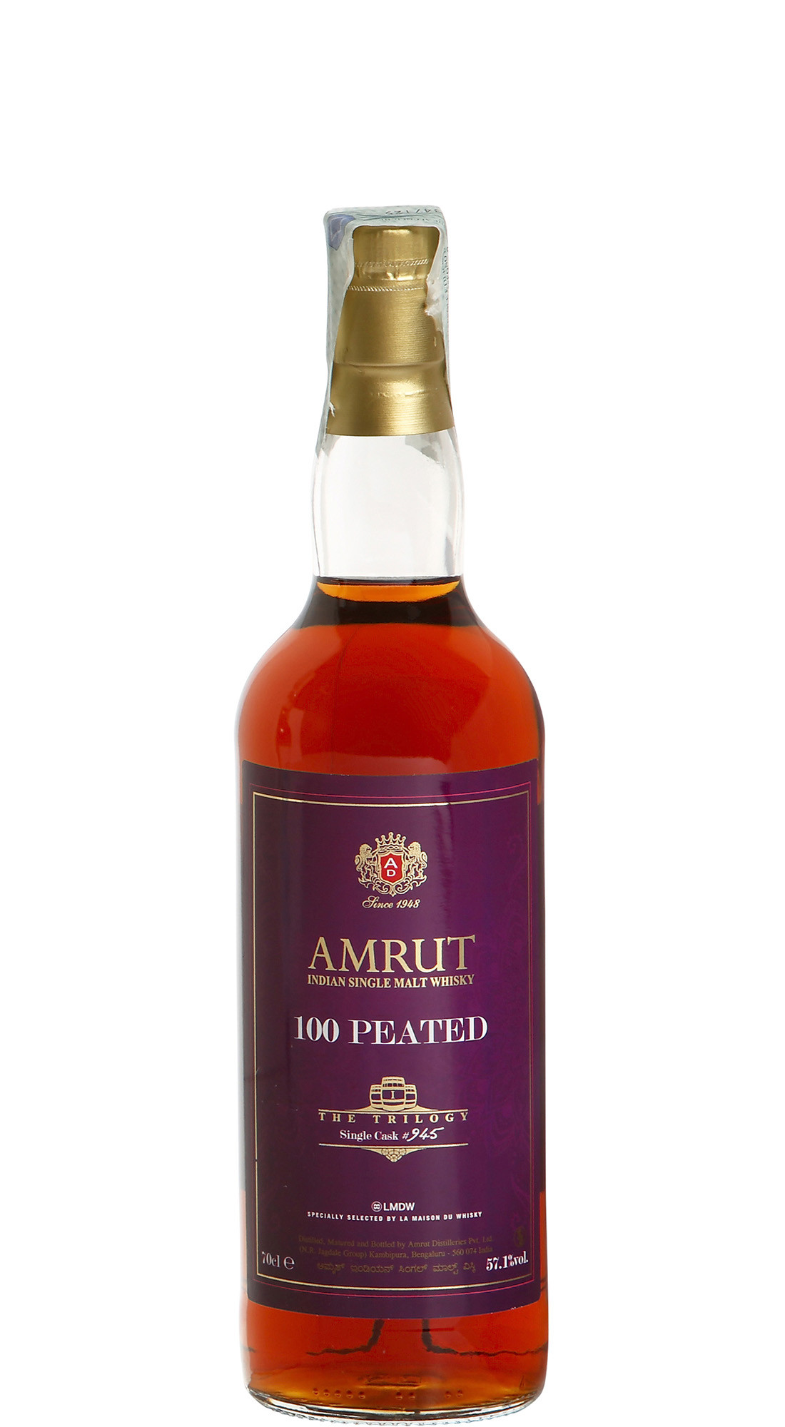 Amrut 100 Peated Single Cask Trilogy