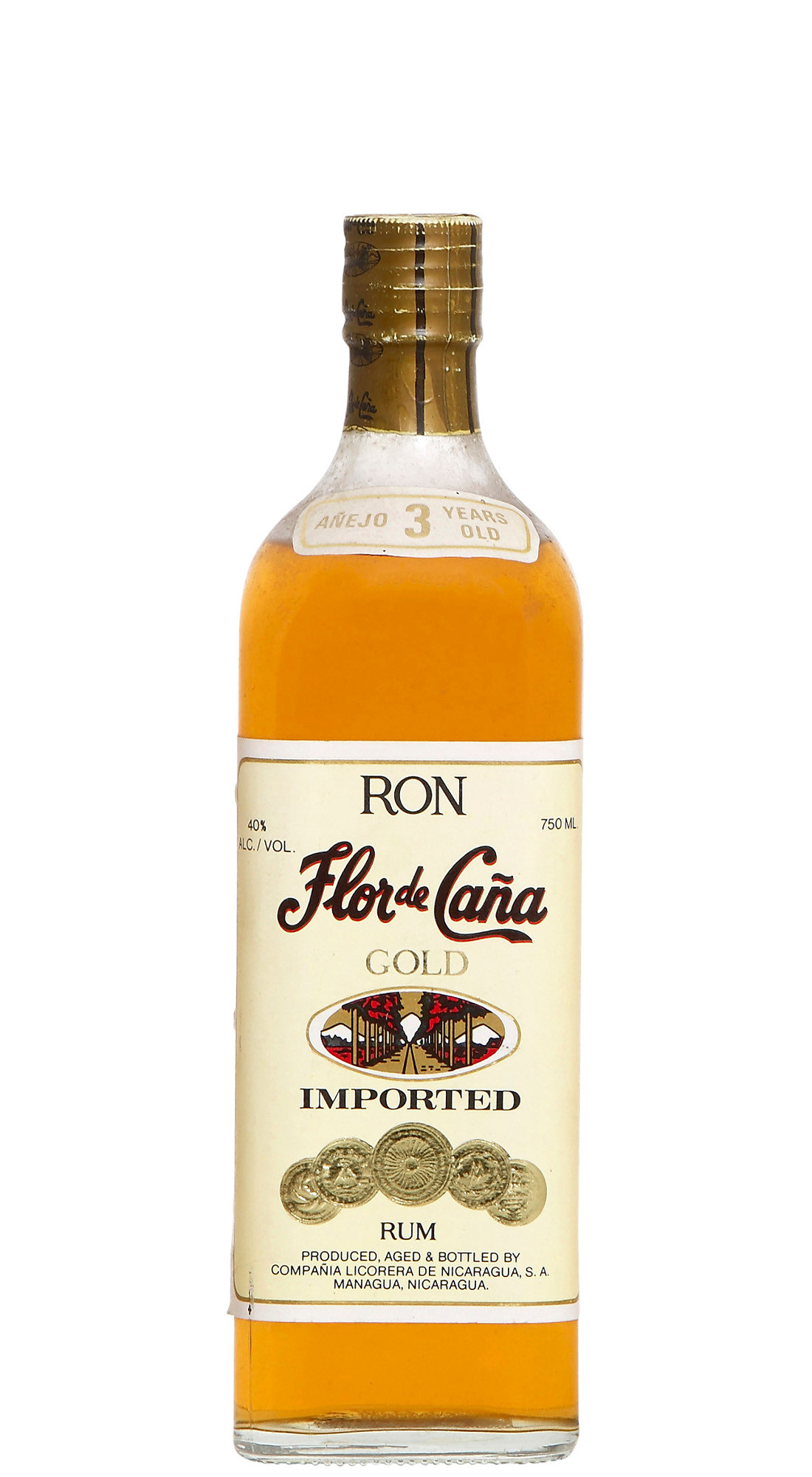 Flor De Cana 3 Y.O. Gold Bottled 1990s