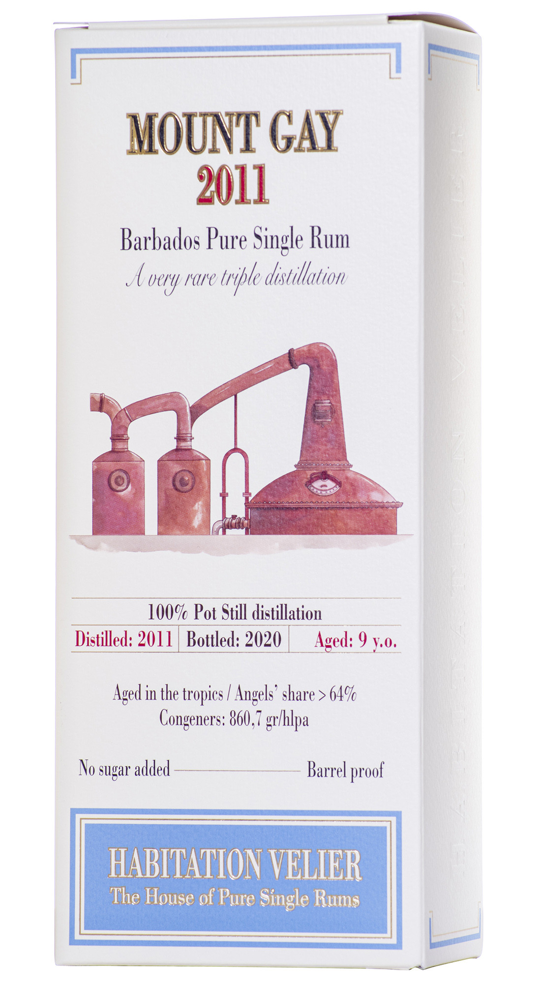 HABITATION VELIER MOUNT GAY TRIPLE DISTILLATION 2011 52,3&deg; CL 70