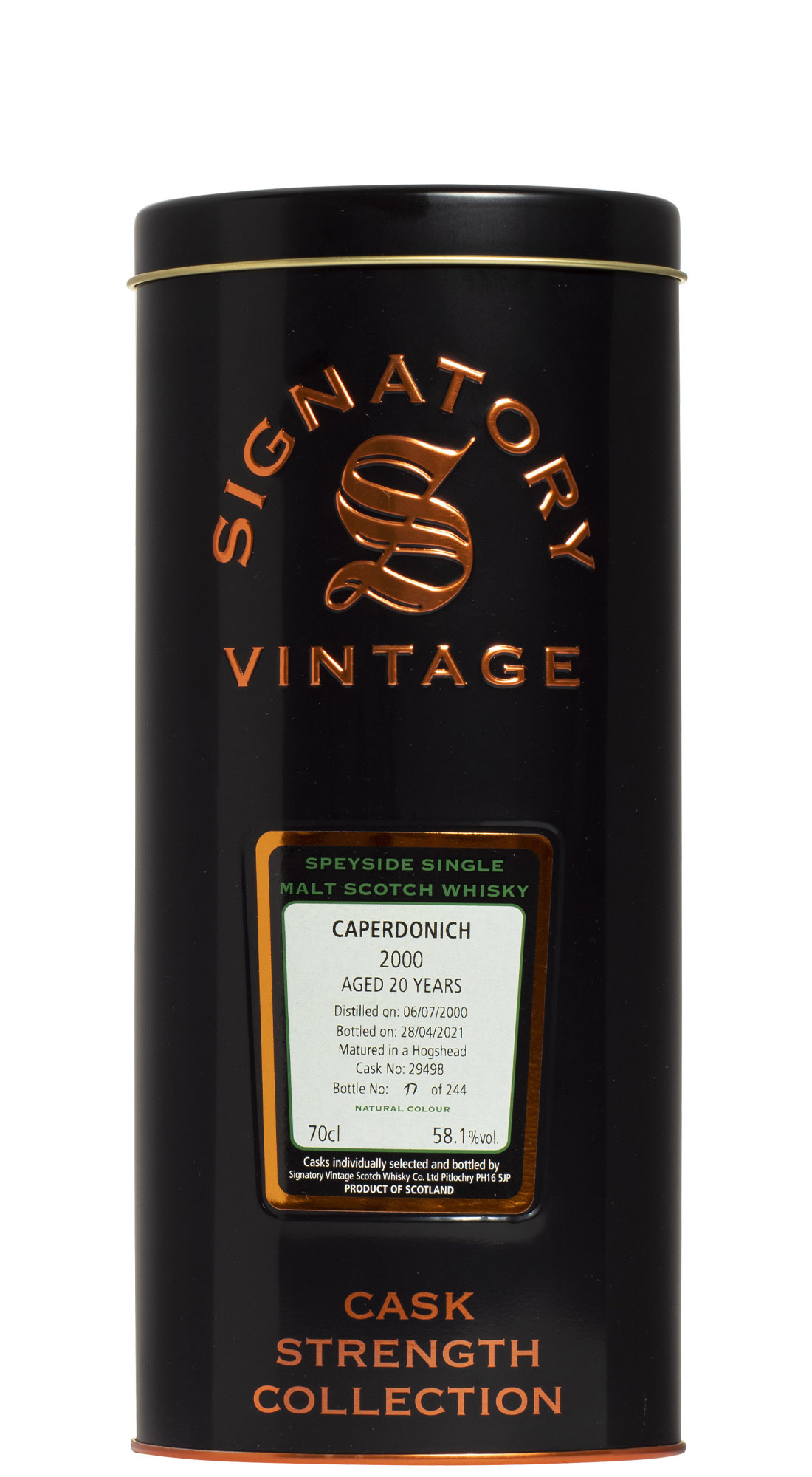 Signatory Caperdonich 2000 20 Years Old Cask Strength