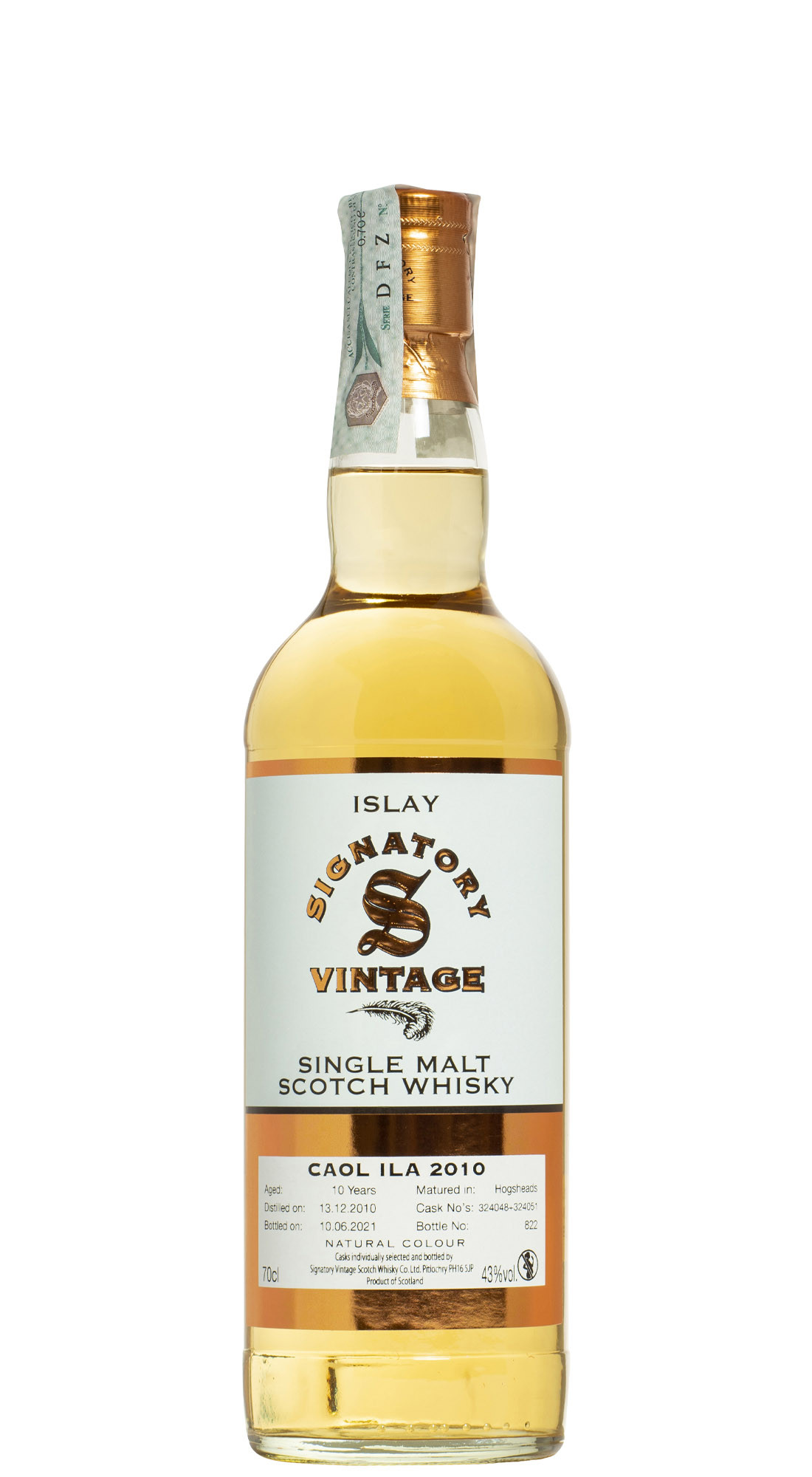 Signatory Caol Ila 2010 10 Years Old Copper