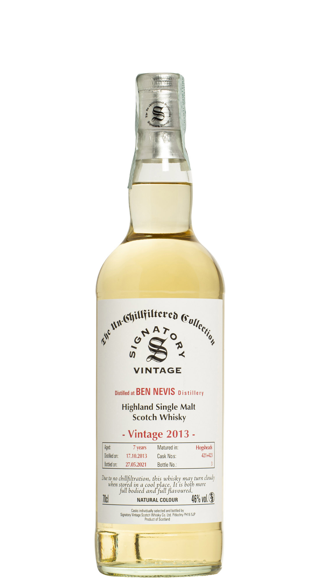 Signatory Ben Nevis 2013 7 Years Old Un-chillfiltered