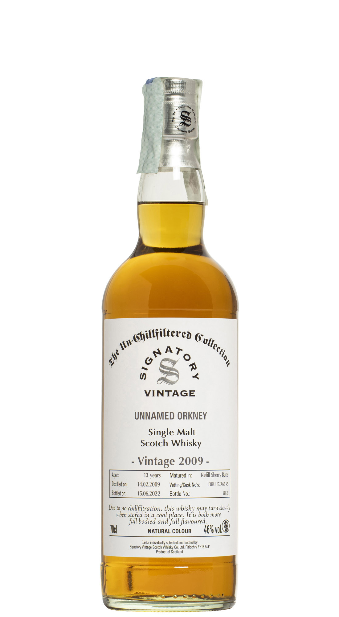 Signatory Unnamed Orkney Single Malt 2009 13 Y.O.