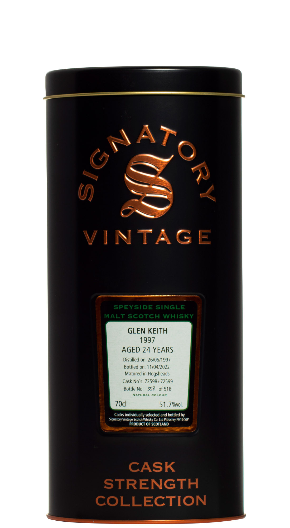 Signatory Glen Keith 1997 24 Y.O.