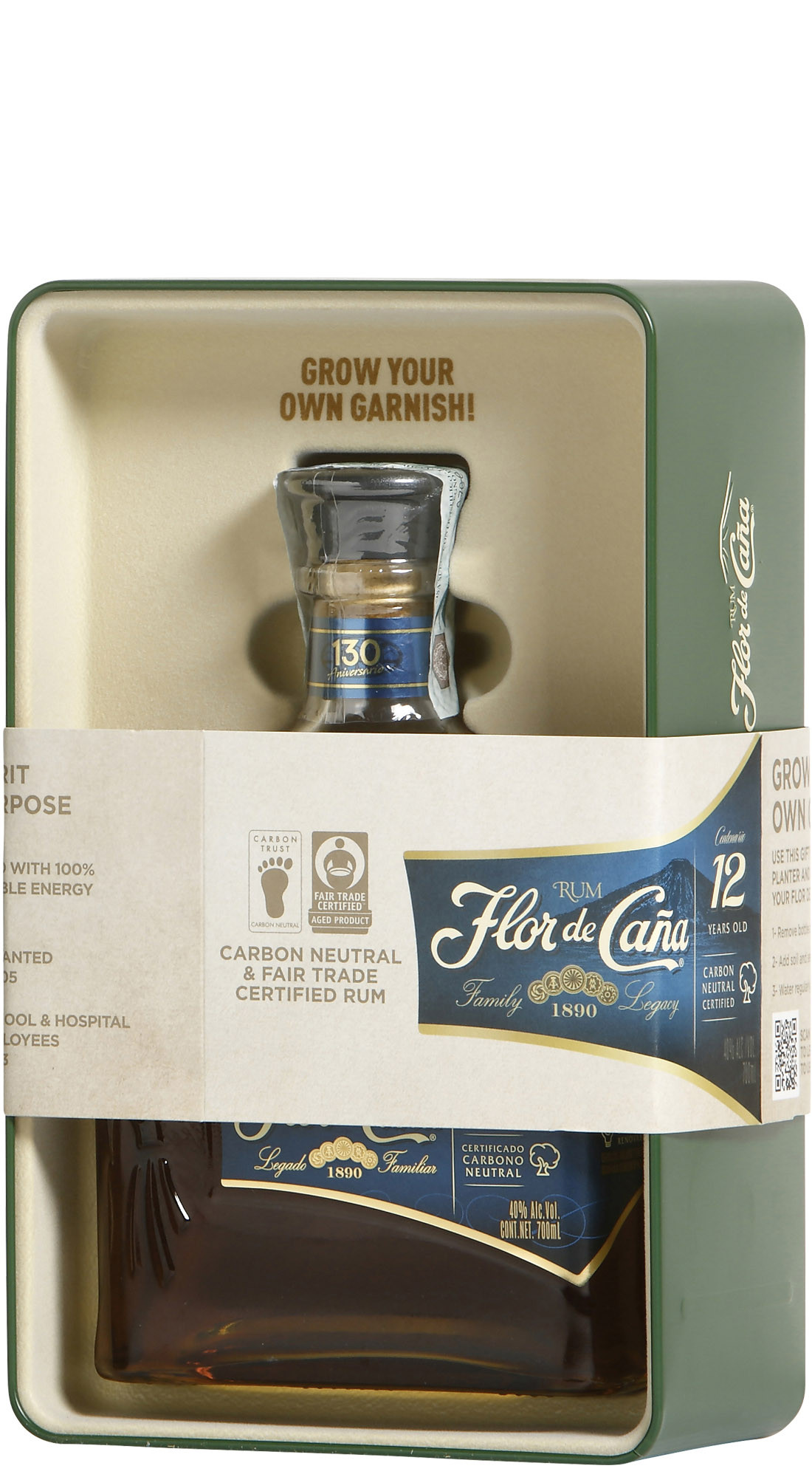 Flor De Cana Centenario 12 Y.O. Tin Gift Pack