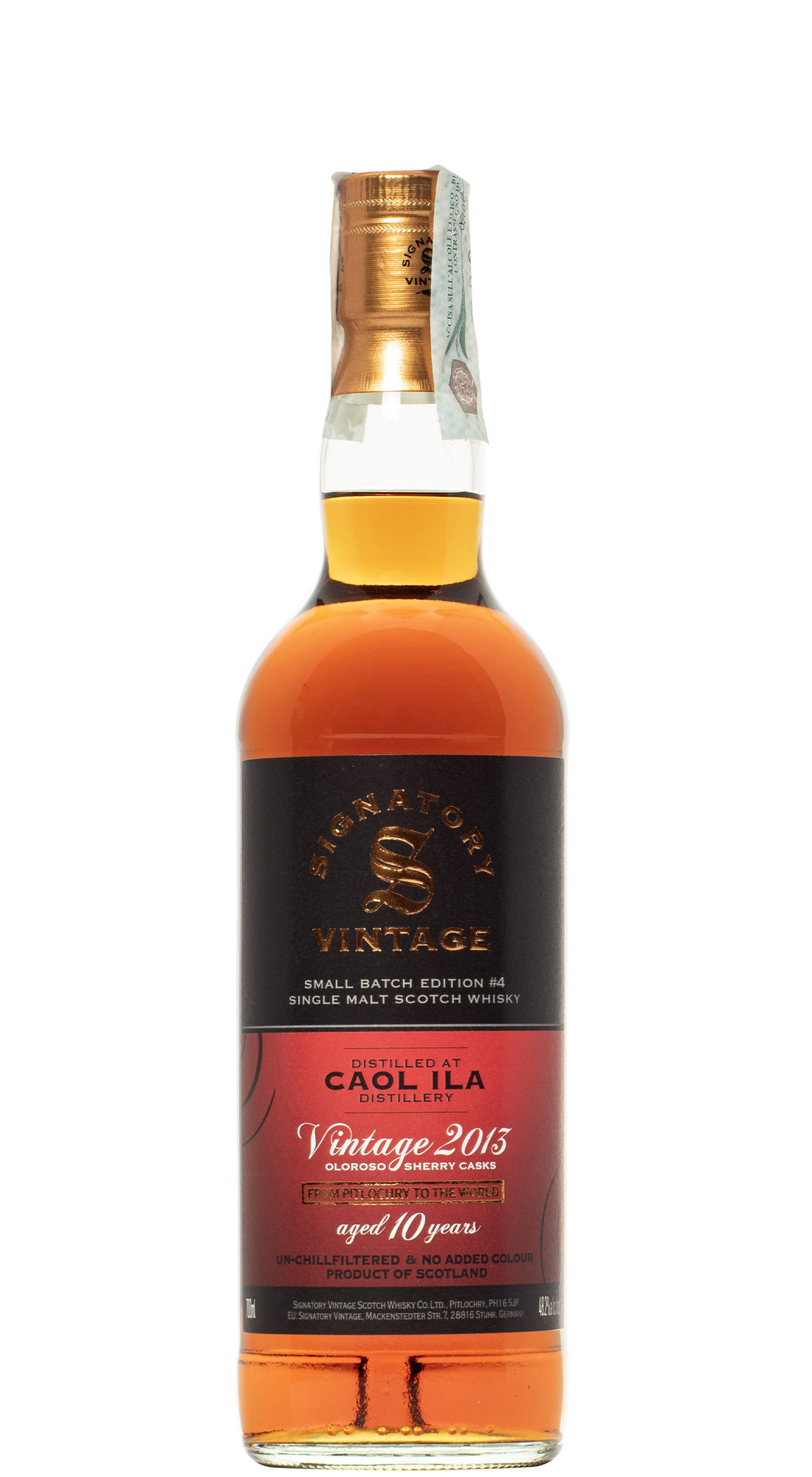 Signatory Caol Ila 2013 10 Y.O. Small Batch No. 4