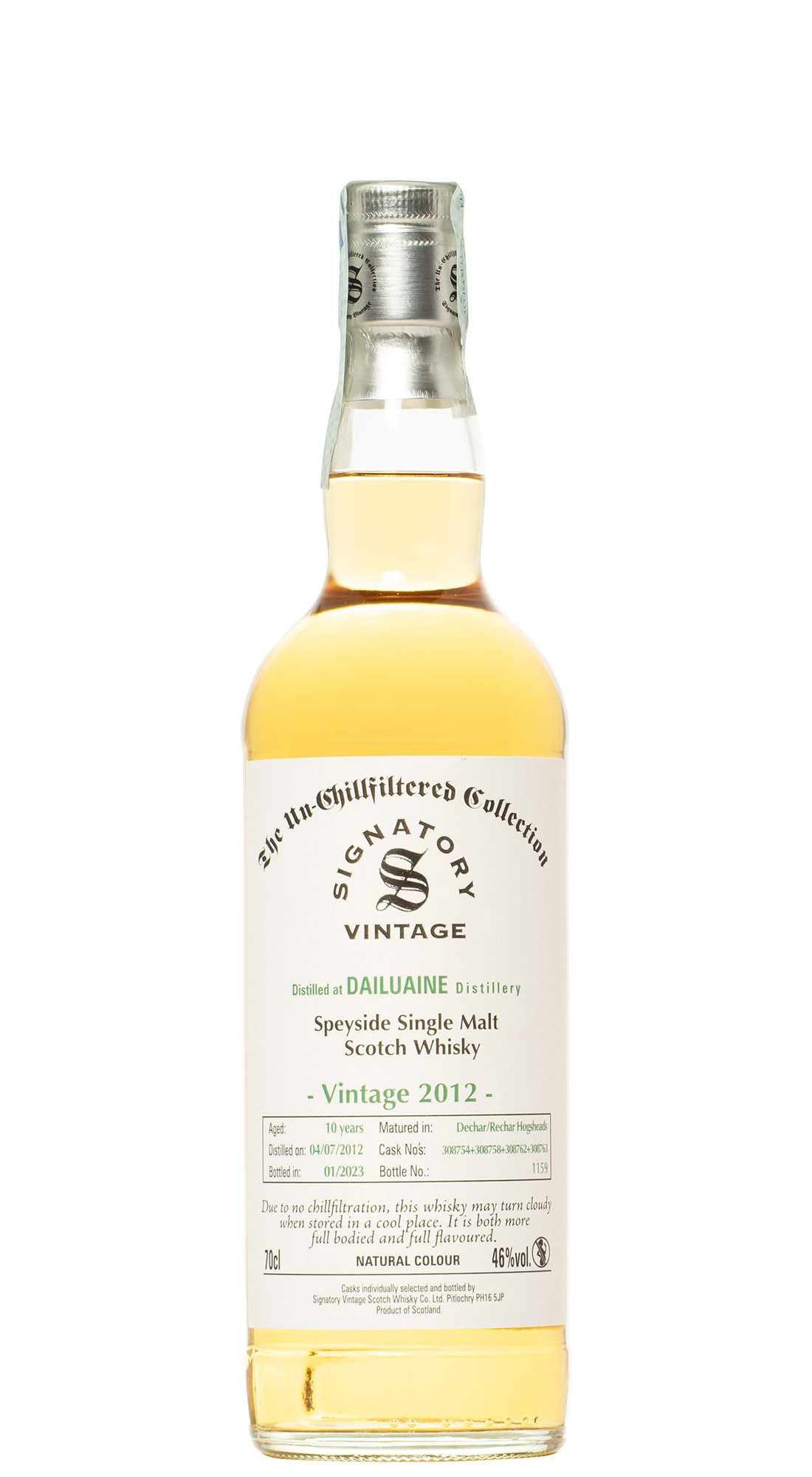 Signatory Dailuaine 2012 10 Y.O. Un-chillfiltered