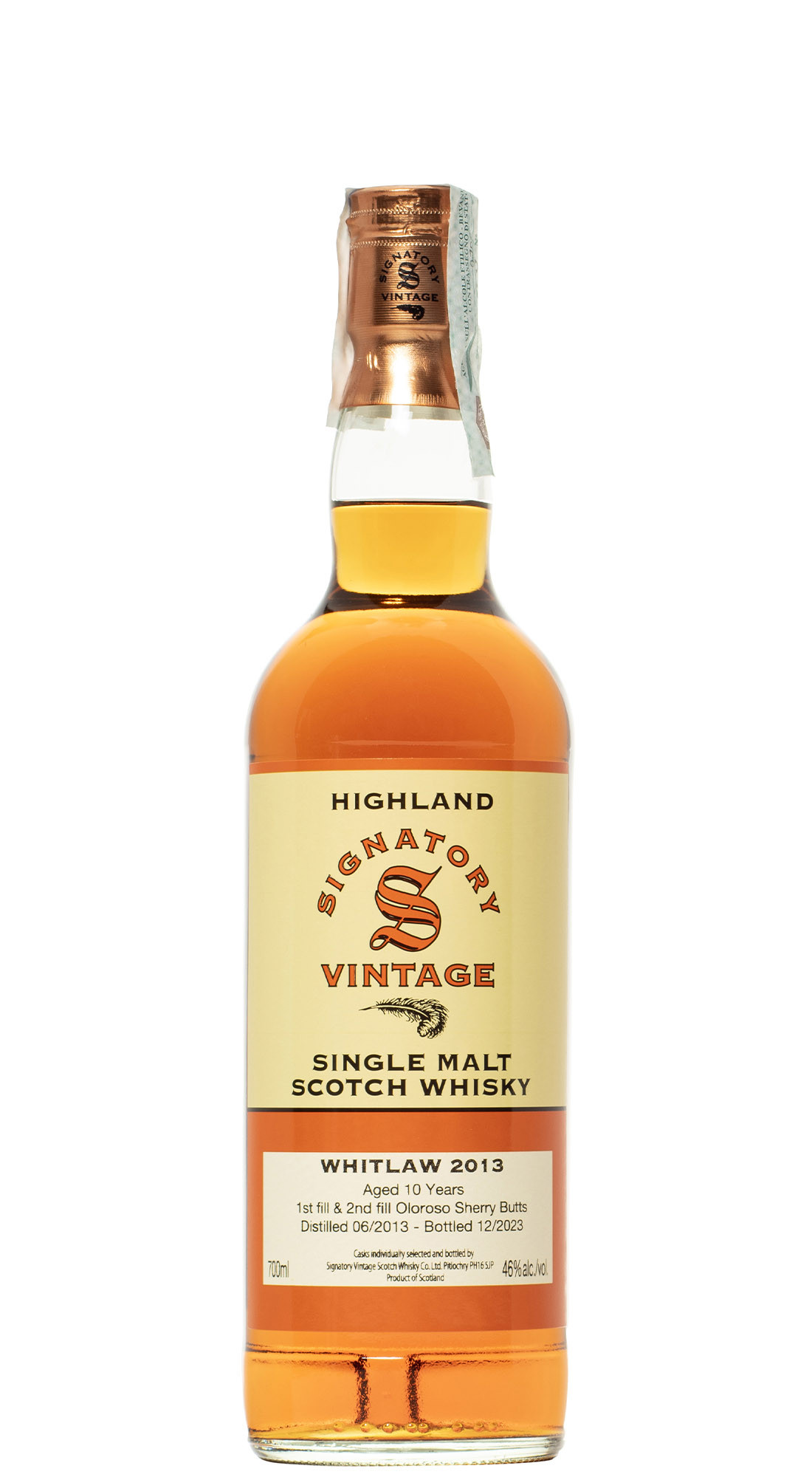 Signatory Whitlaw 2013 10 Y.O. Un-chillfiltered