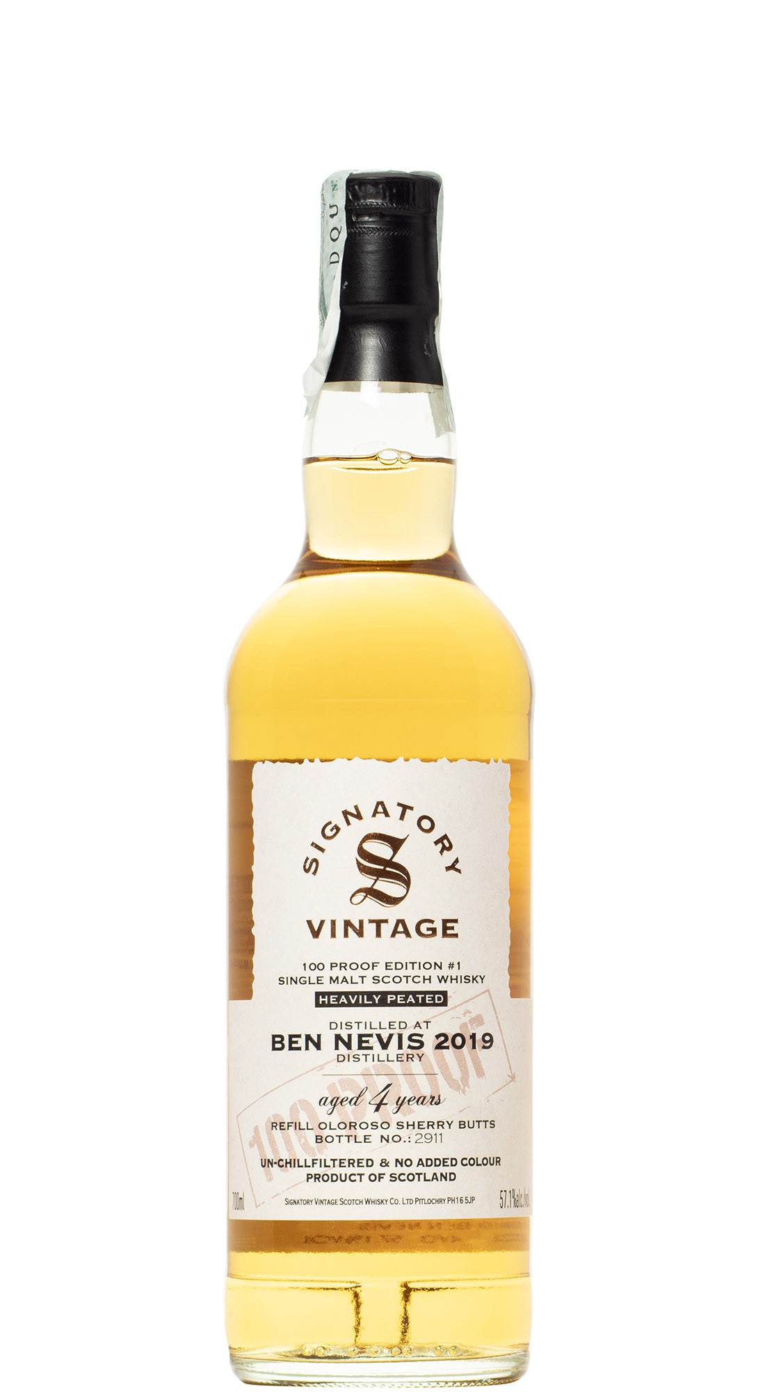 Signatory Ben Nevis 4 Y.O. 100° Proof