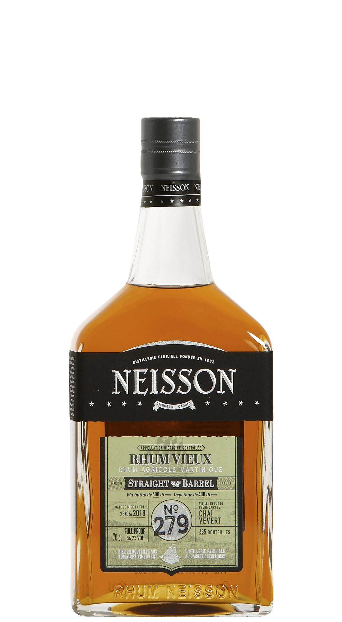Neisson Rhum Vieux SFTB No. 279 Chai Vevert