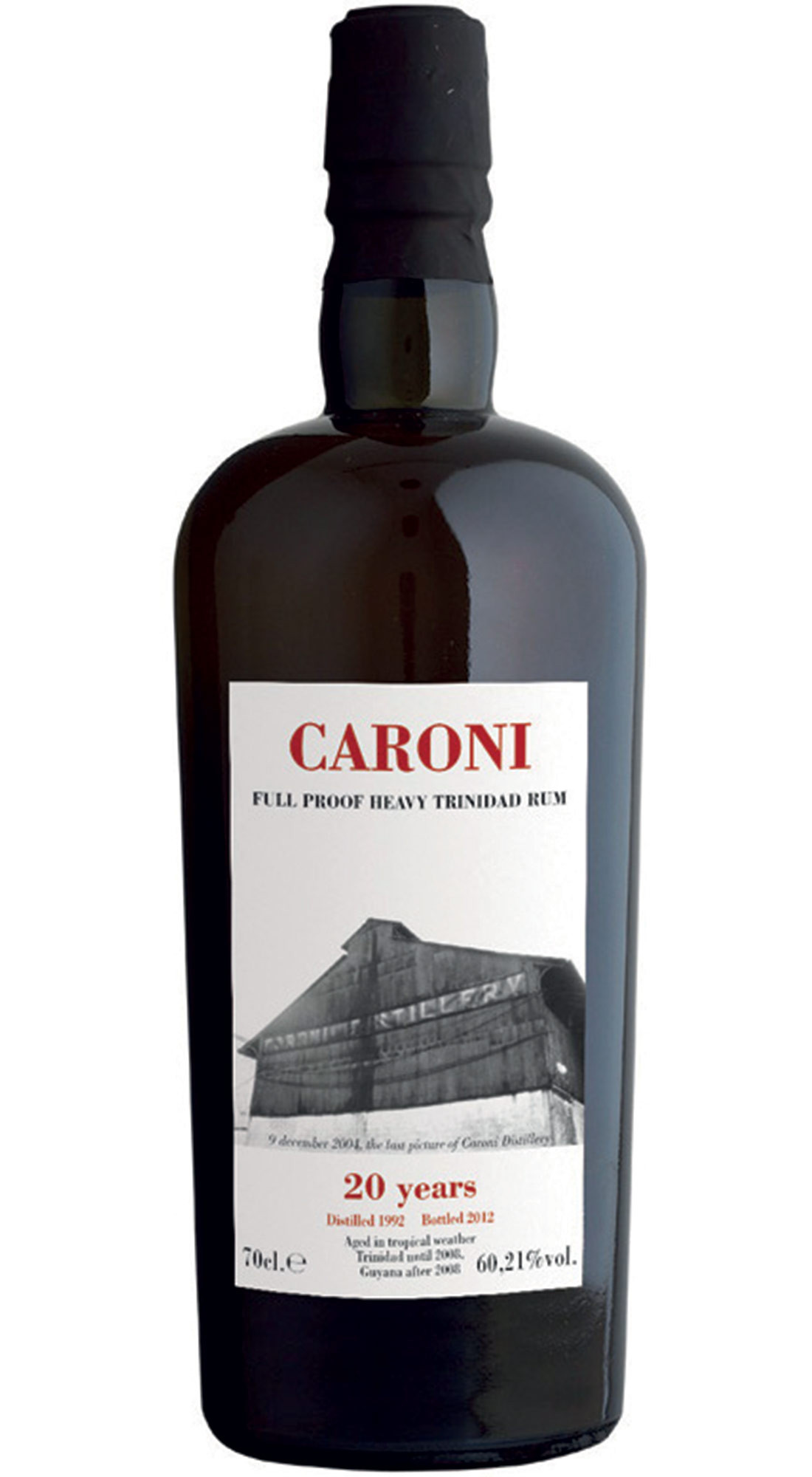 VELIER CARONI 1992 HEAVY FULL PROOF TRINIDAD RUM 20 Y.O. (HANGAR) GUYANA STOCK