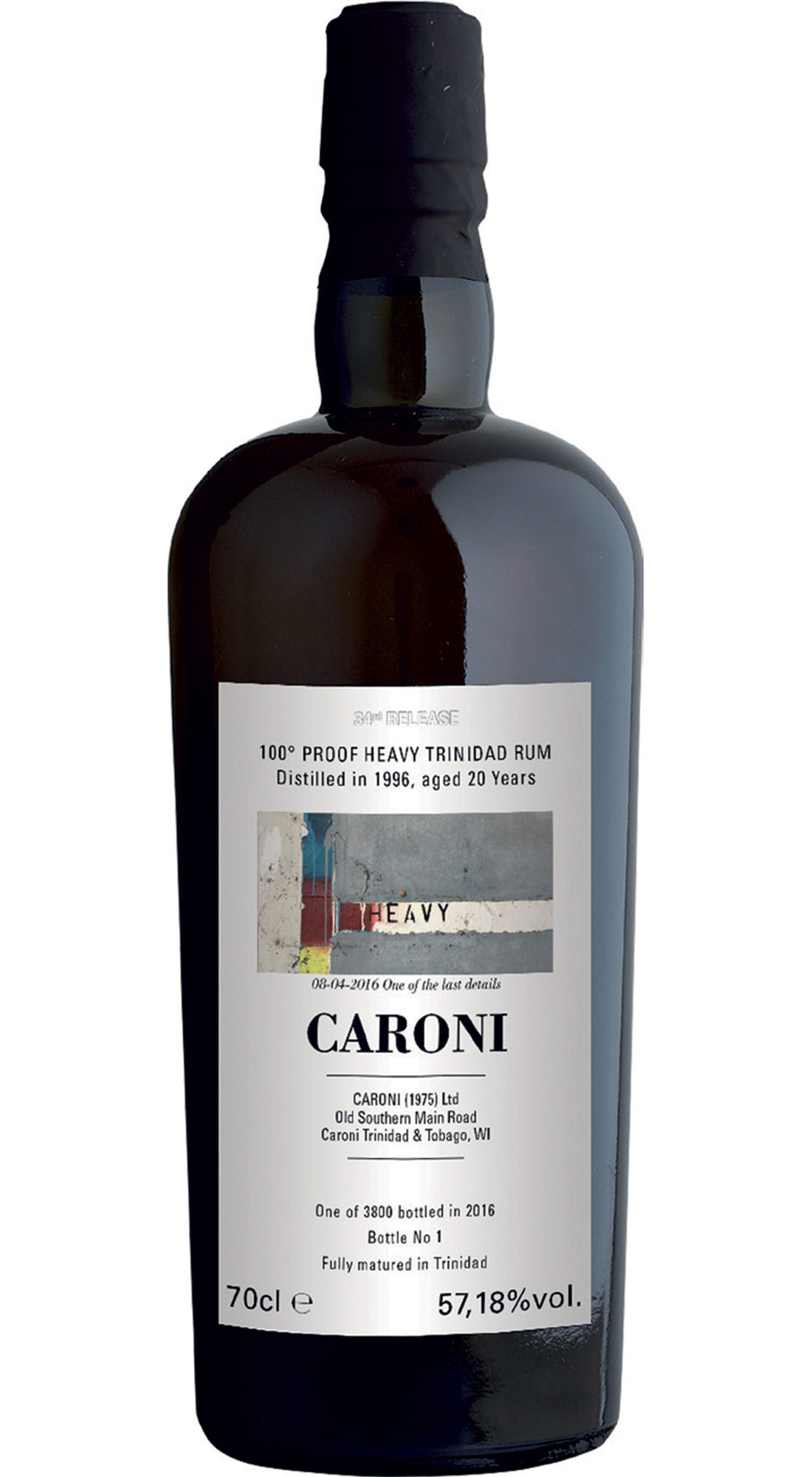 VELIER CARONI 1996 HEAVY 100&deg; PROOF TRINIDAD RUM 20  Y.O.