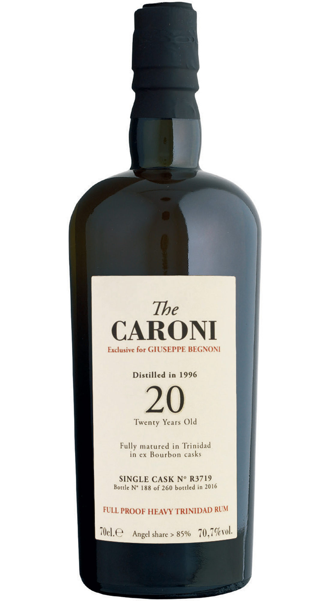 VELIER CARONI 1996 SCHEAVY FULL PROOF TRINIDAD RUM 20 Y.O. (GIUSEPPE BEGNONI)