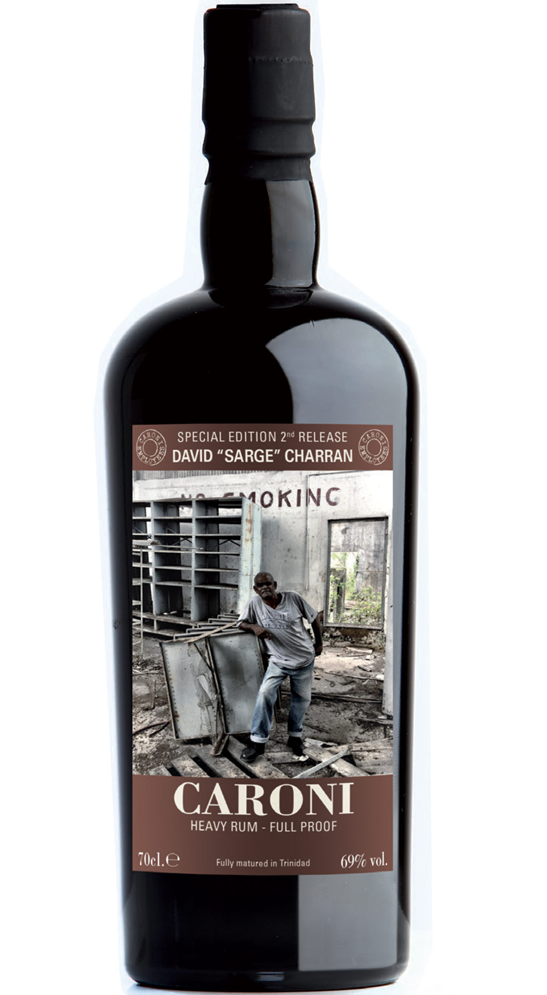 VELIER CARONI 1996 HEAVY FULL PROOF EMPLOYEES 2nd RELEASE DAVID &ldquo;SARGE&rdquo; CHARRAN  23 Y.O.