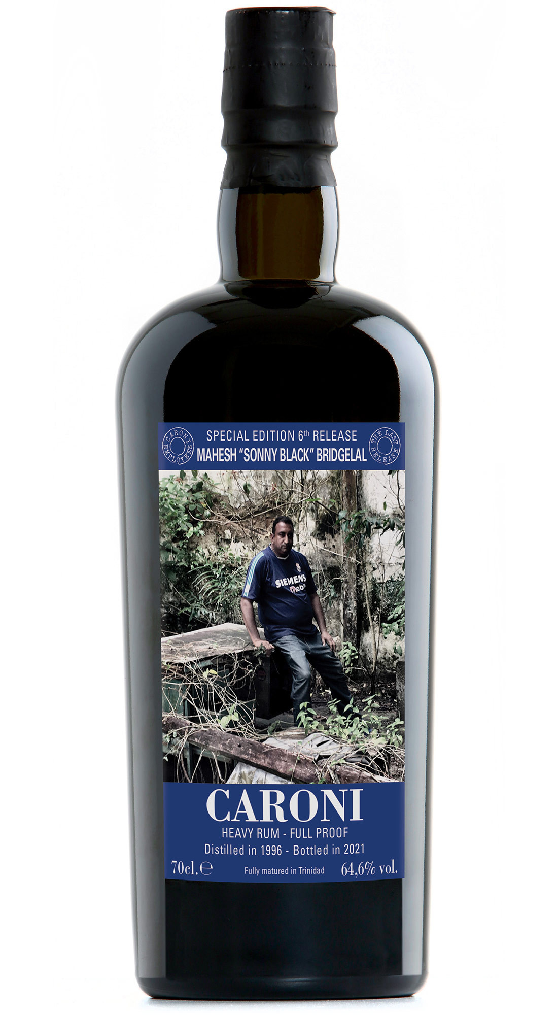 VELIER CARONI 1996 HEAVY FULL PROOF EMPLOYEES 6th RELEASE MAHESH &ldquo;SONNY BLACK&rdquo; BRIDGELAL  23 Y.O.