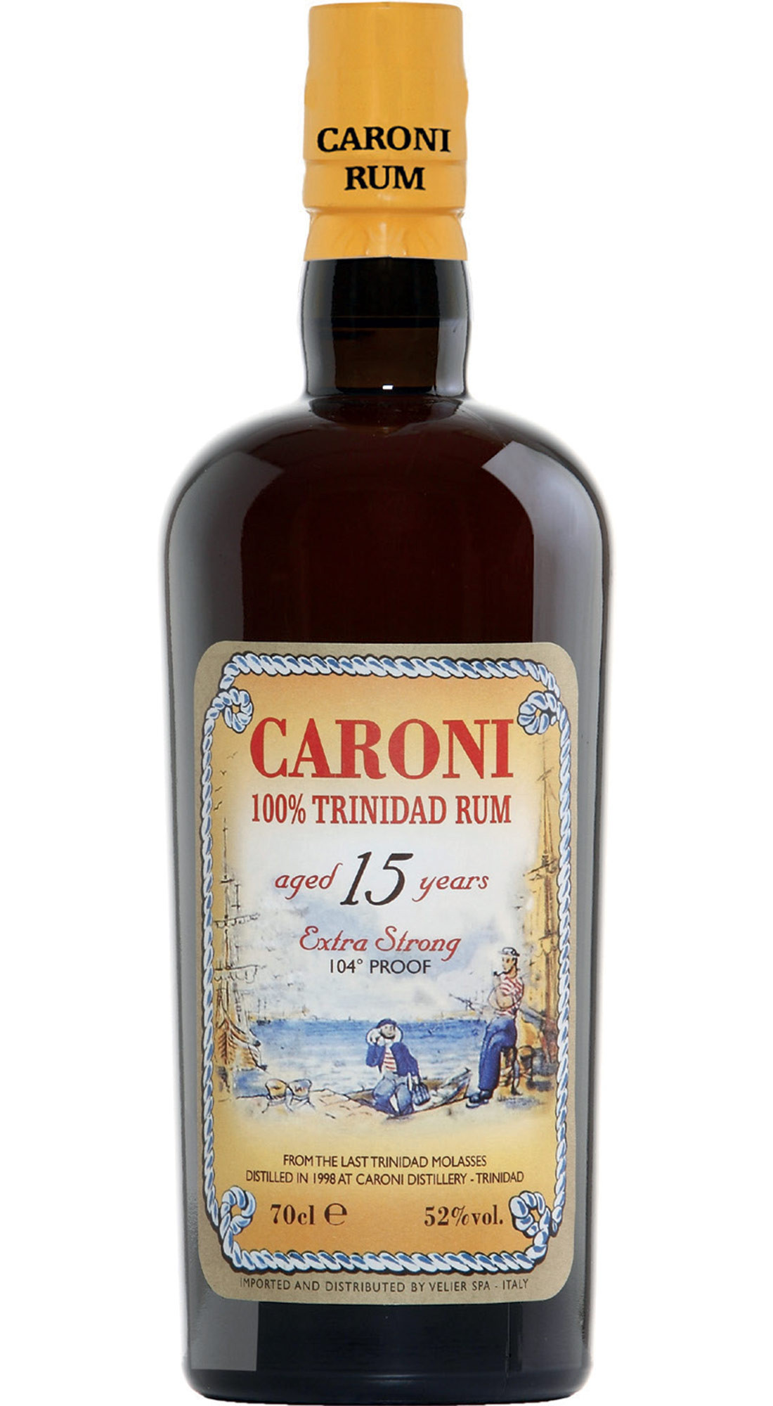 VELIER CARONI HEAVY EXTRA STRONG 100% TRINIDAD RUM 15 Y.O.