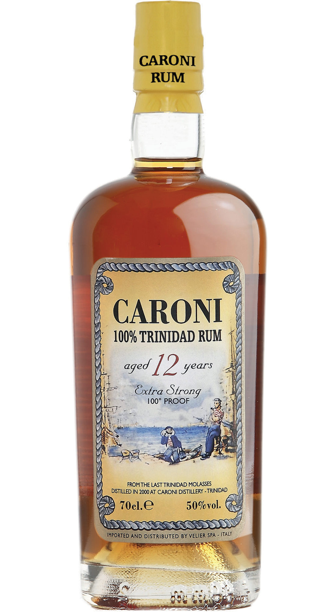 VELIER CARONI 2000 HEAVY EXTRA STRONG 100% TRINIDAD RUM 12 Y.O.