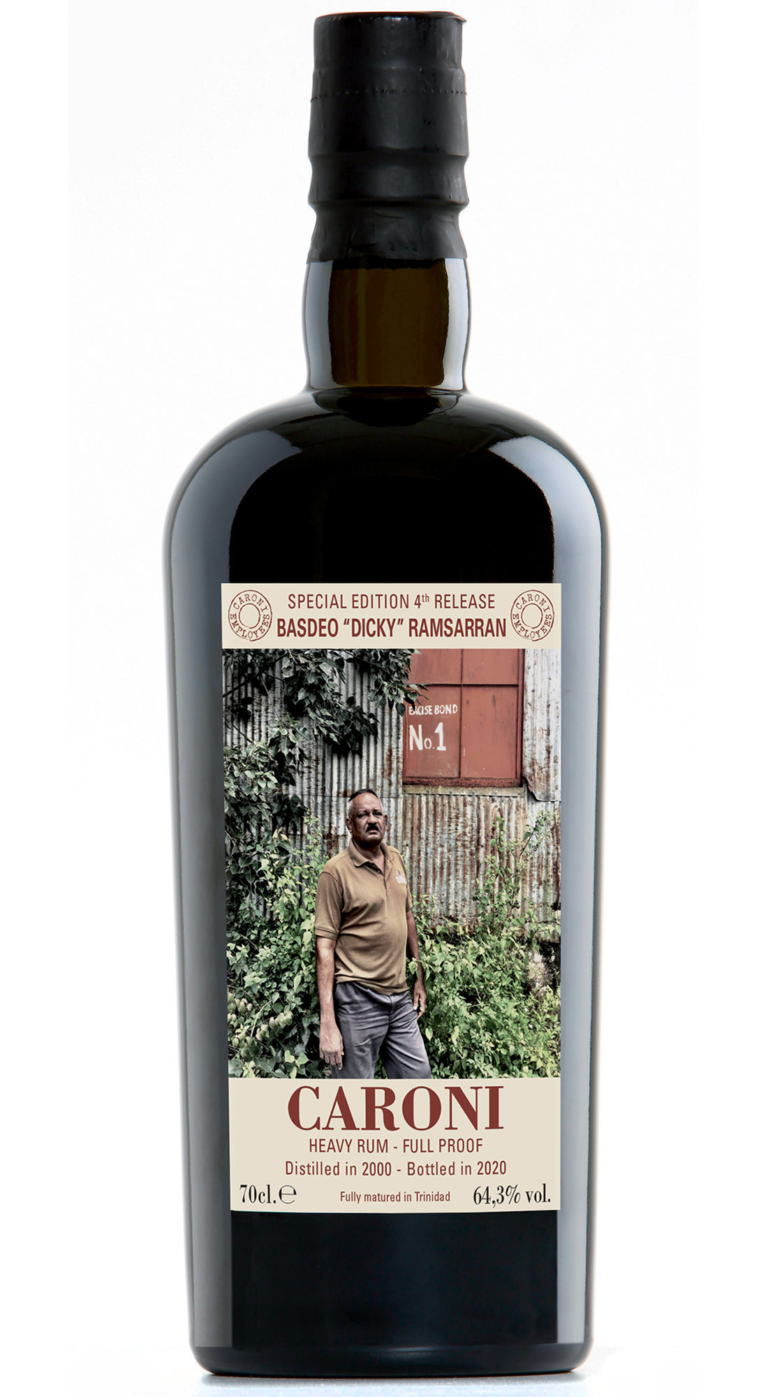 VELIER CARONI 2000 HEAVY FULL PROOF EMPLOYEES 4th RELEASE BASDEO &ldquo;DICKY&rdquo; RAMSARRAN 19.Y.O.
